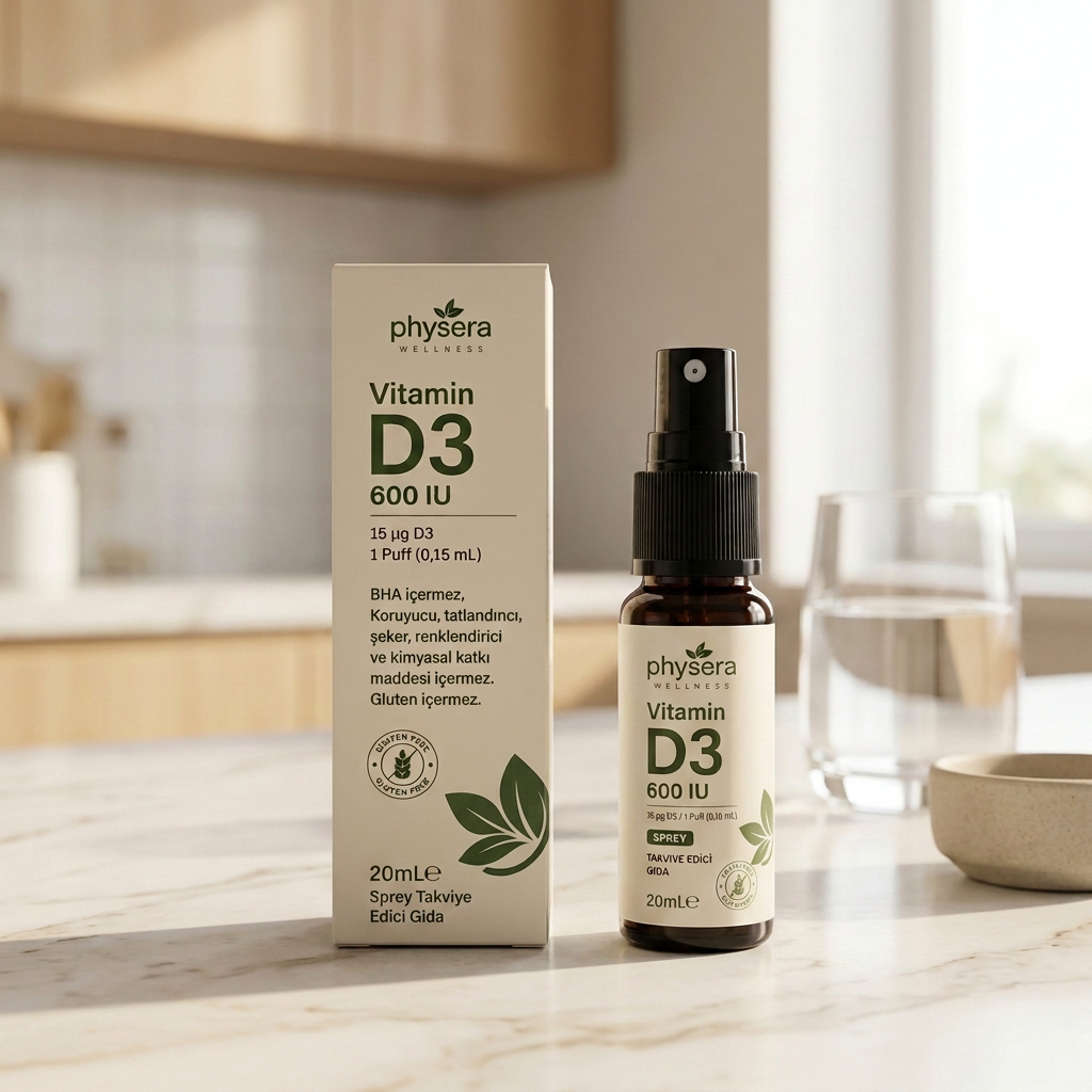 Physera Vitamin D3 600 IU Sprey ürün görseli