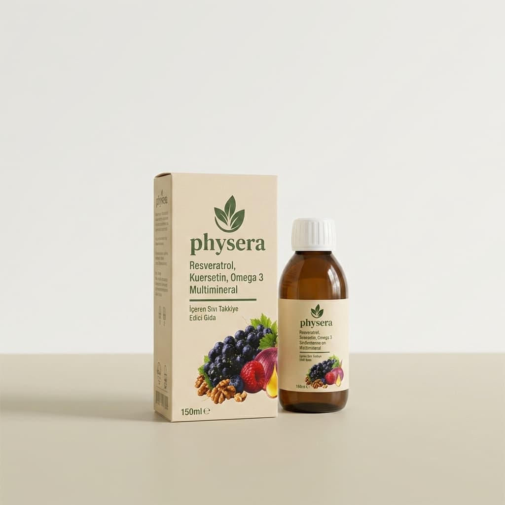 Physera Resveratrol, Kuersetin, Omega 3, Multivitamin ve Multimineral İçeren Sıvı Takviye Edici Gıda ürün görseli